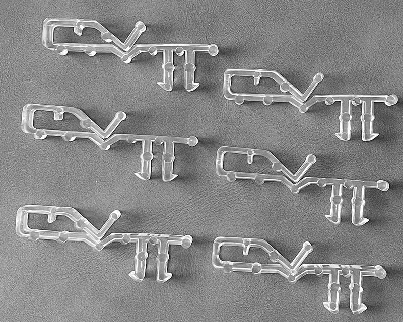 Cutelec 10 pcs 2-1/8 inch Hidden Channel Valance Clips for Horizontal Wood Blinds Mini Blinds Retainer Holder for The Valance with a Groove in The Back - Image 5